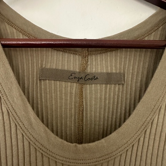 Enza Costa Taupe Maxi /midi Dress - Picture 5 of 7